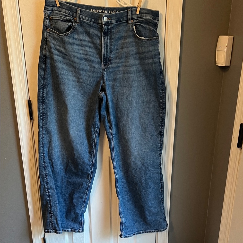 American Eagle Outfitters Curvy High-Rise Baggy Straight Woman’s Jeans